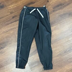 Black Jogger Pants with White Accents
